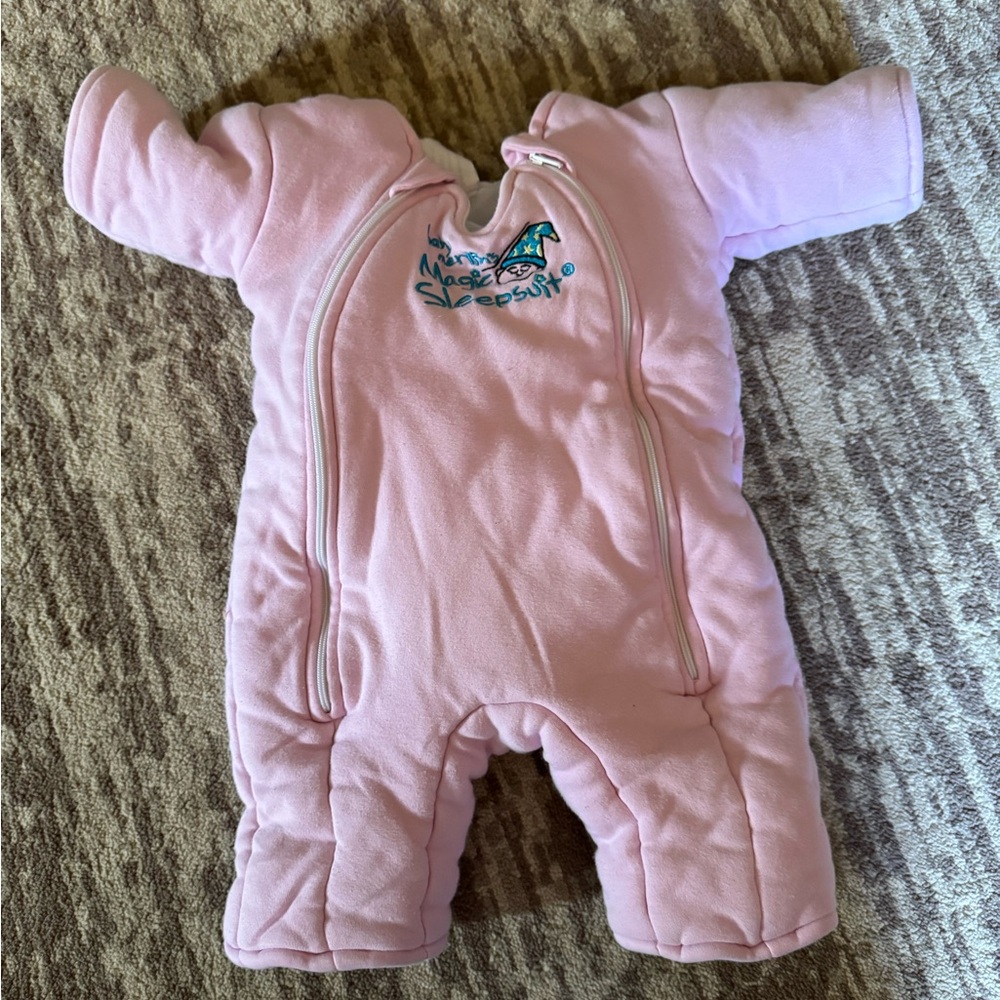 Magic Merlin sleep suit pink 3-6 months